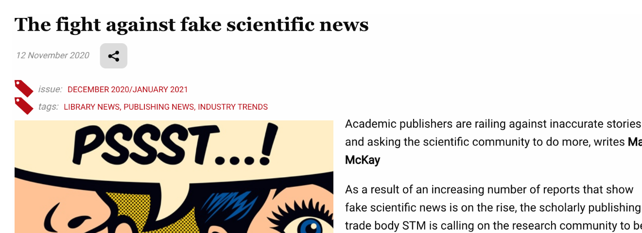 The fight against fake scientific news