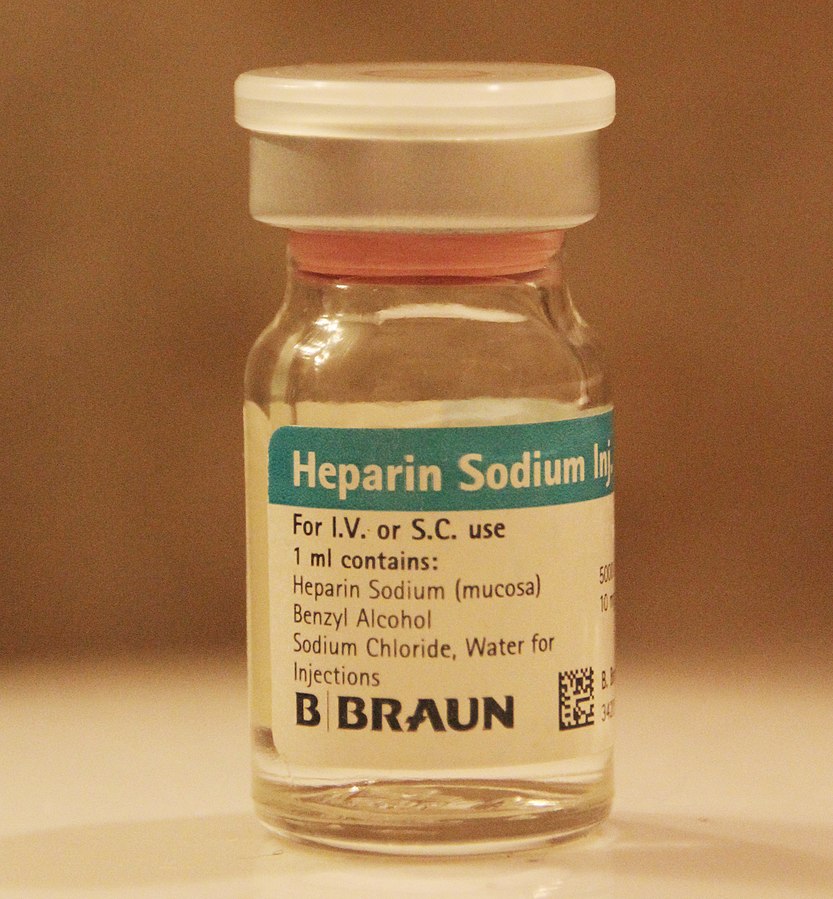 Bouteille de heparin