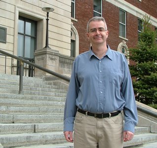 a person standing on the steps